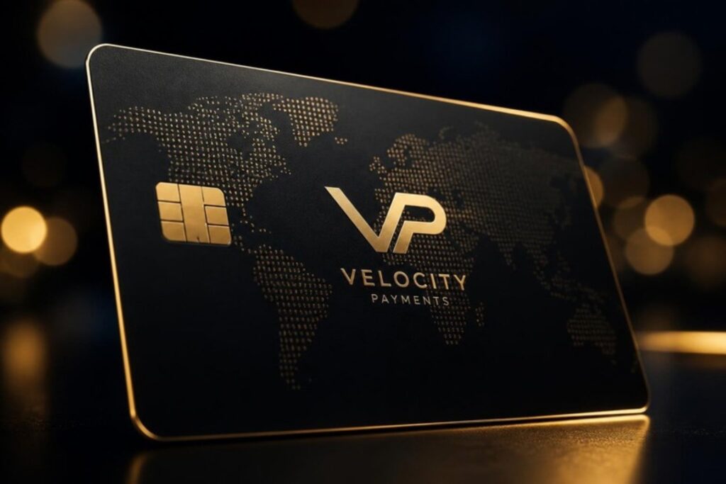 Velocity black and gold card